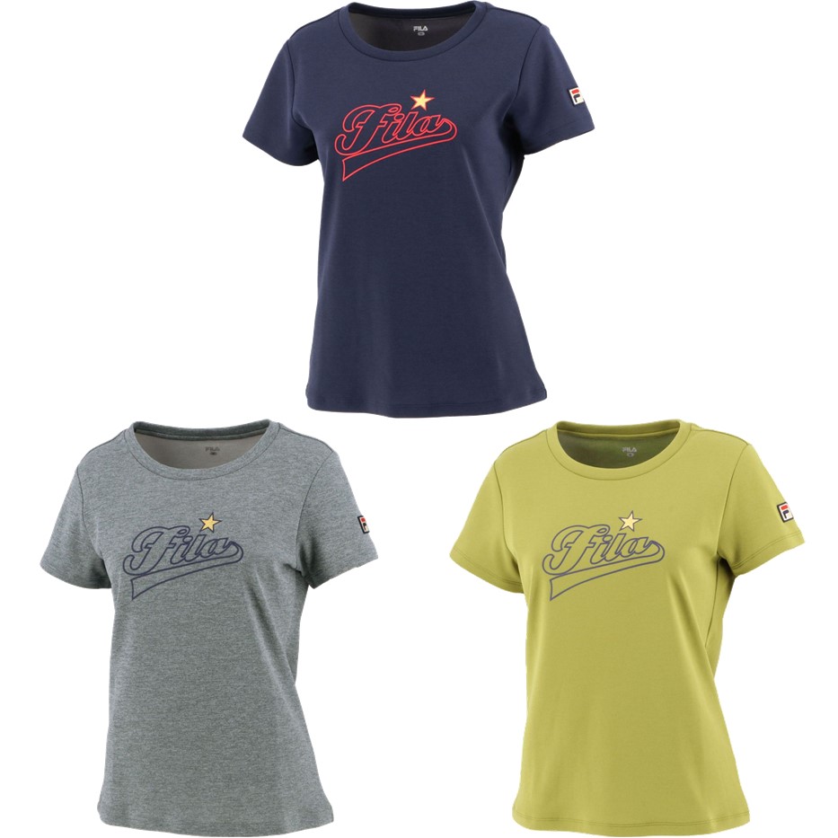 フィラ FILA テニスウェア レディース ラバープリントシャツ VL2372 2021FW