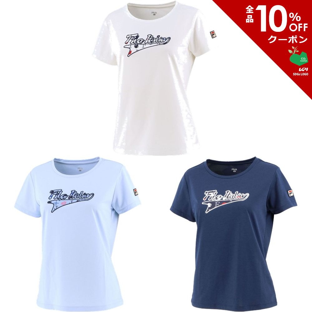 フィラ FILA テニスウェア レディース アップリケTシャツ VL2460 2022SS