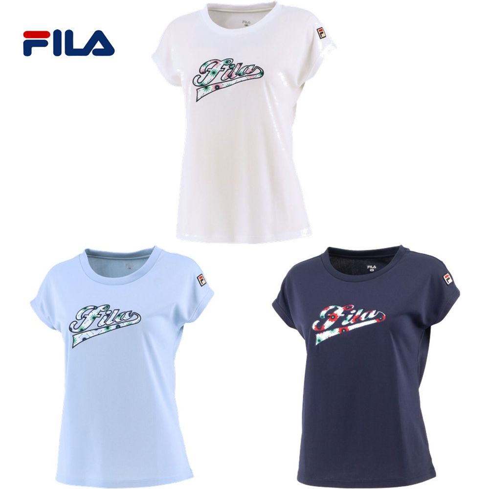 フィラ FILA テニスウェア レディース  アップリケTシャツ VL2465 2022SS