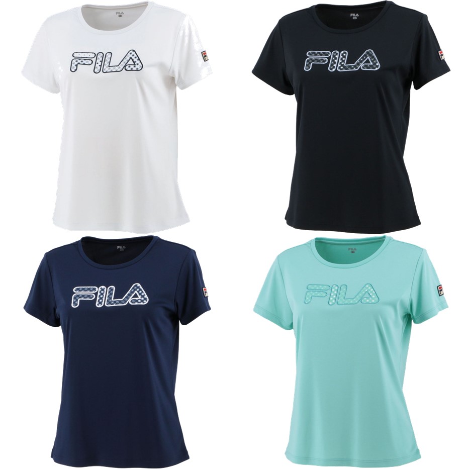 フィラ FILA テニスウェア レディース アップリケTシャツ VL2632 2023SS