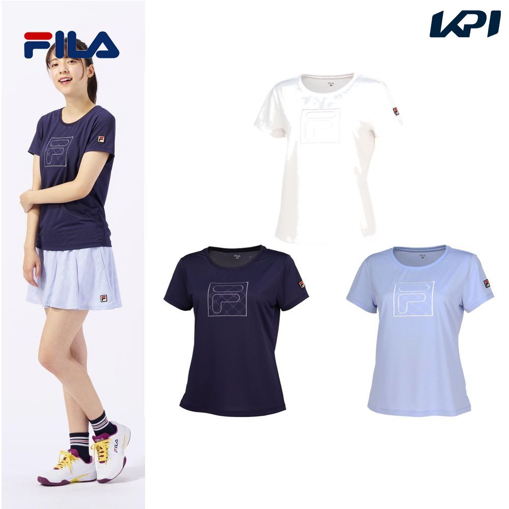 フィラ FILA テニスウェア レディース アップリケTシャツ VL2674 2023SS KPI限定