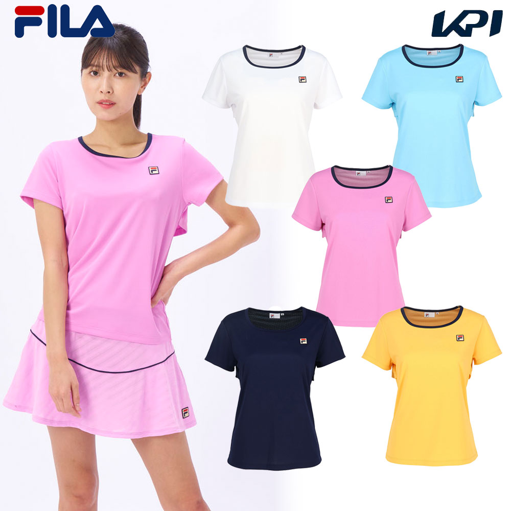 フィラ FILA テニスウェア レディース   ゲームシャツ VL2843 2024SS