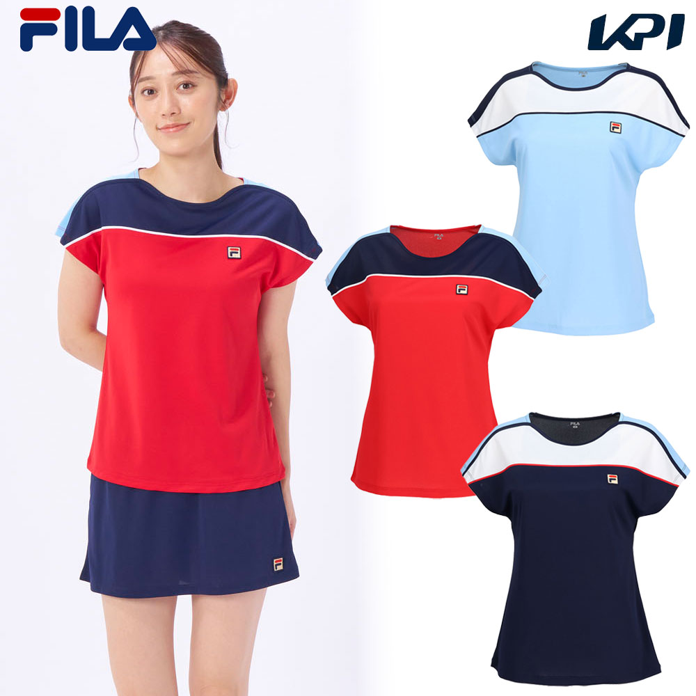 フィラ FILA テニスウェア レディース   ゲームシャツ VL2859 2024SS