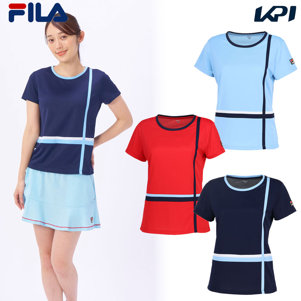 フィラ FILA テニスウェア レディース   ゲームシャツ VL2860 2024SS