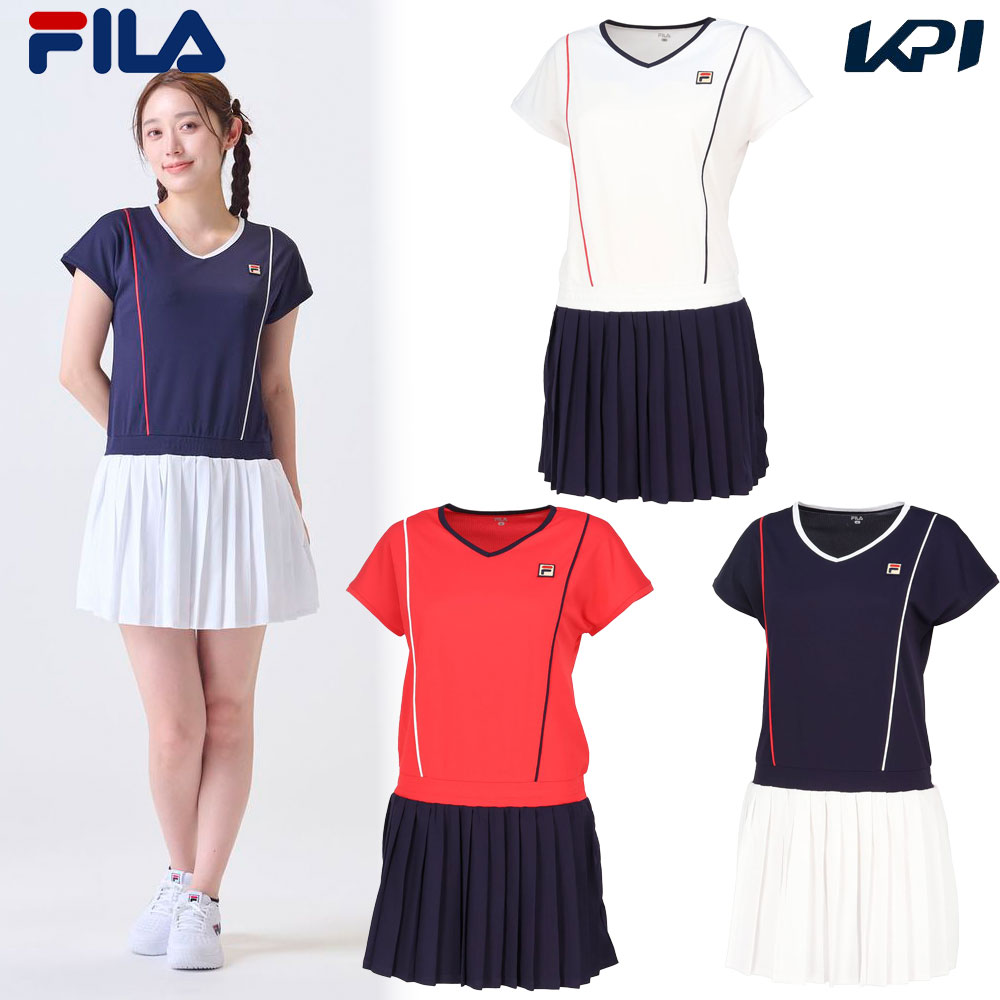 フィラ FILA テニスウェア レディース ワンピース VL2940 2024FW - KPI CLUB（KPI公式オンラインストア）