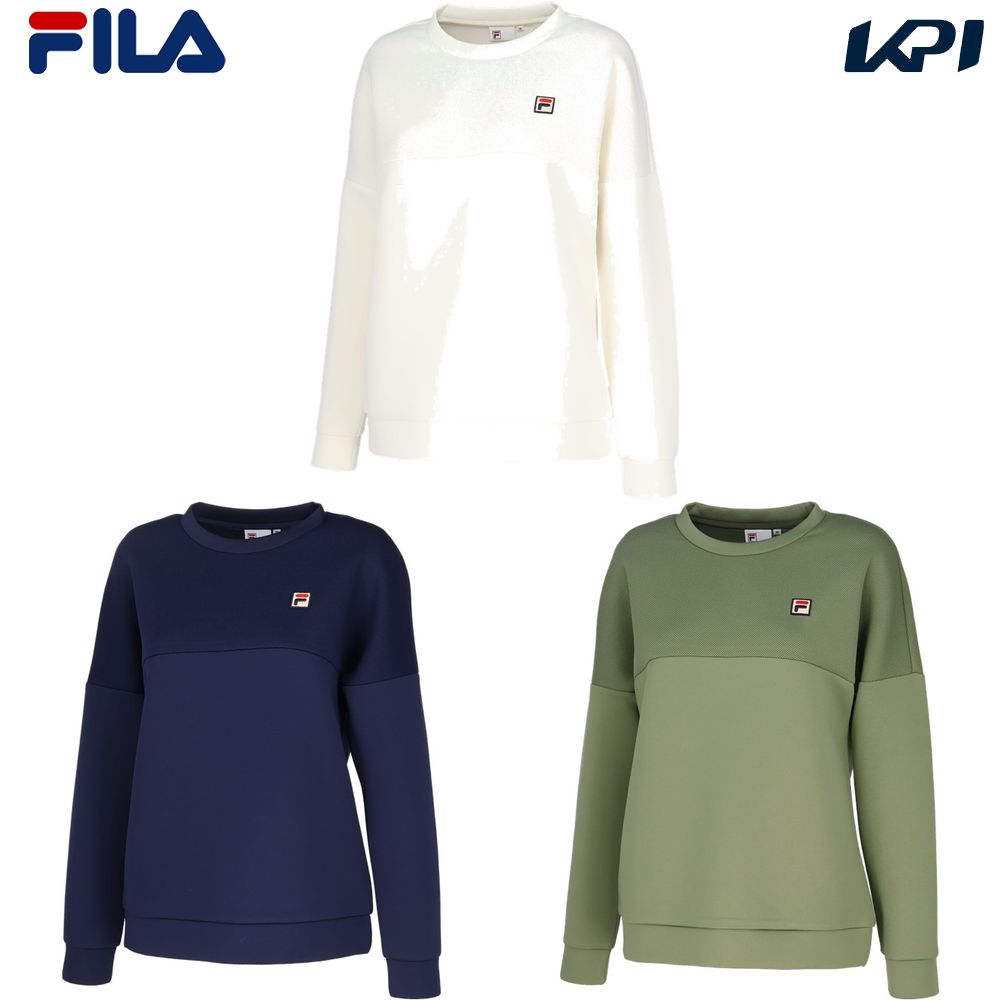 フィラ FILA テニスウェア レディース   クルーネックトレーナー VL2960 2024FW