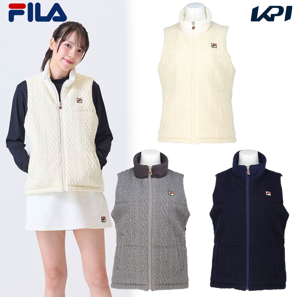 フィラ FILA テニスウェア レディース ベスト VL2977 2024FW 10月上旬発売予定※予約 KPI  CLUB（KPI公式オンラインストア）