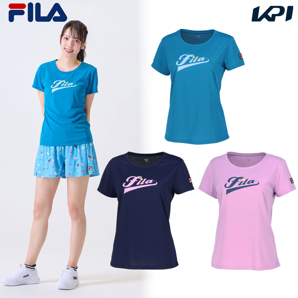 フィラ FILA テニスウェア レディース   グラフィックTシャツ VL2991 2024FW