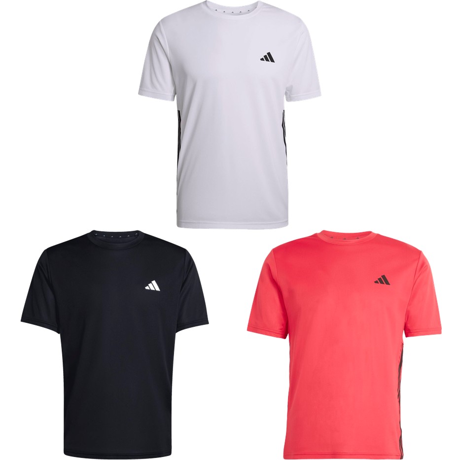 アディダス adidas ランニングウェア メンズ   ワークアウト エッセンシャル ベース スリーストライプス Tシャツ VX394 2026SS