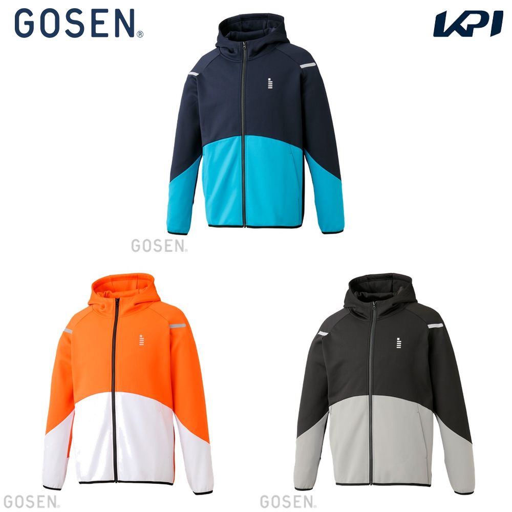 ゴーセン GOSEN テニスウェア ユニセックス   ユニ 裏起毛ストレッチジップアップパーカー W2640 2026FW