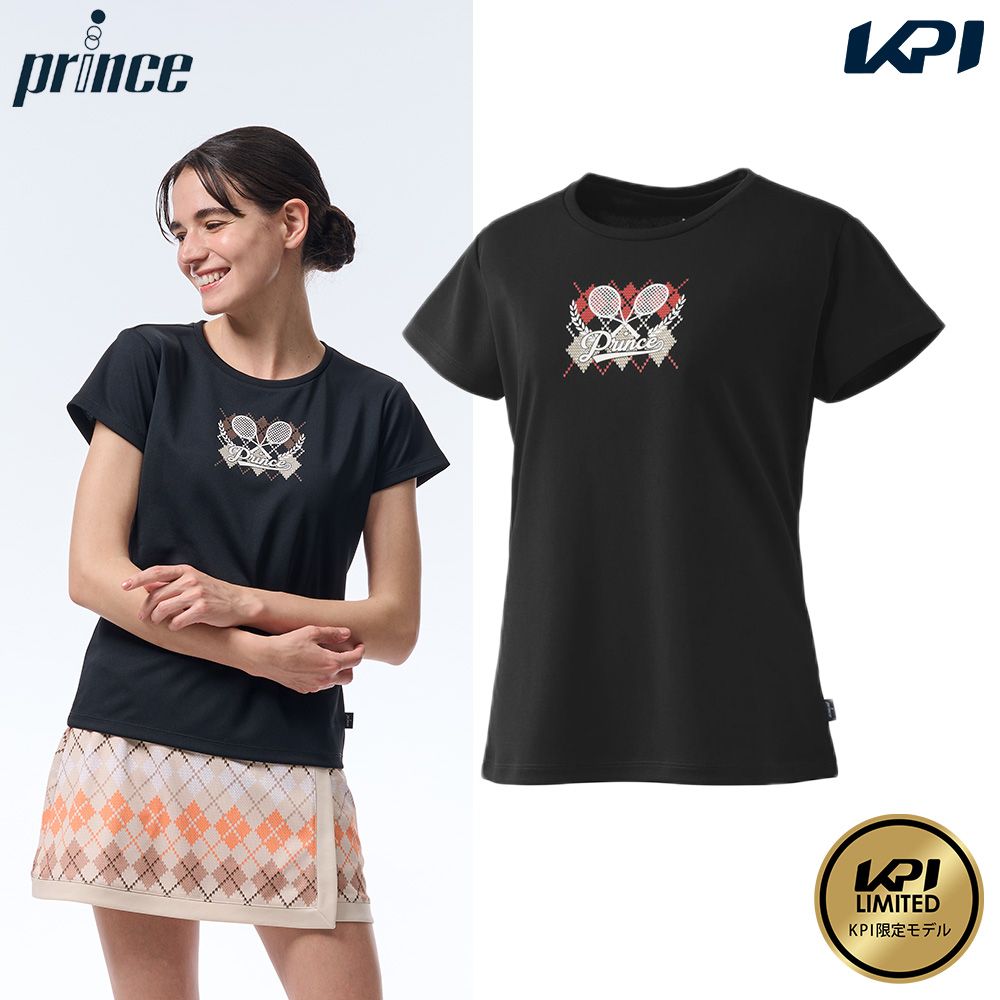 プリンス Prince テニスウェア レディース   Tシャツ KPI限定コラボモデル WF5078K 2025FW 7月上旬発売予定※予約