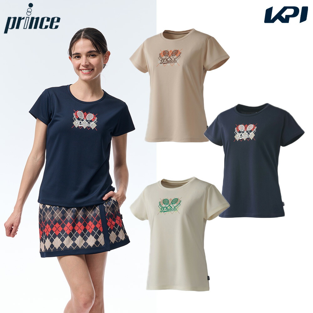 プリンス Prince テニスウェア レディース   Tシャツ WF5078 2025FW 7月下旬発売予定※予約