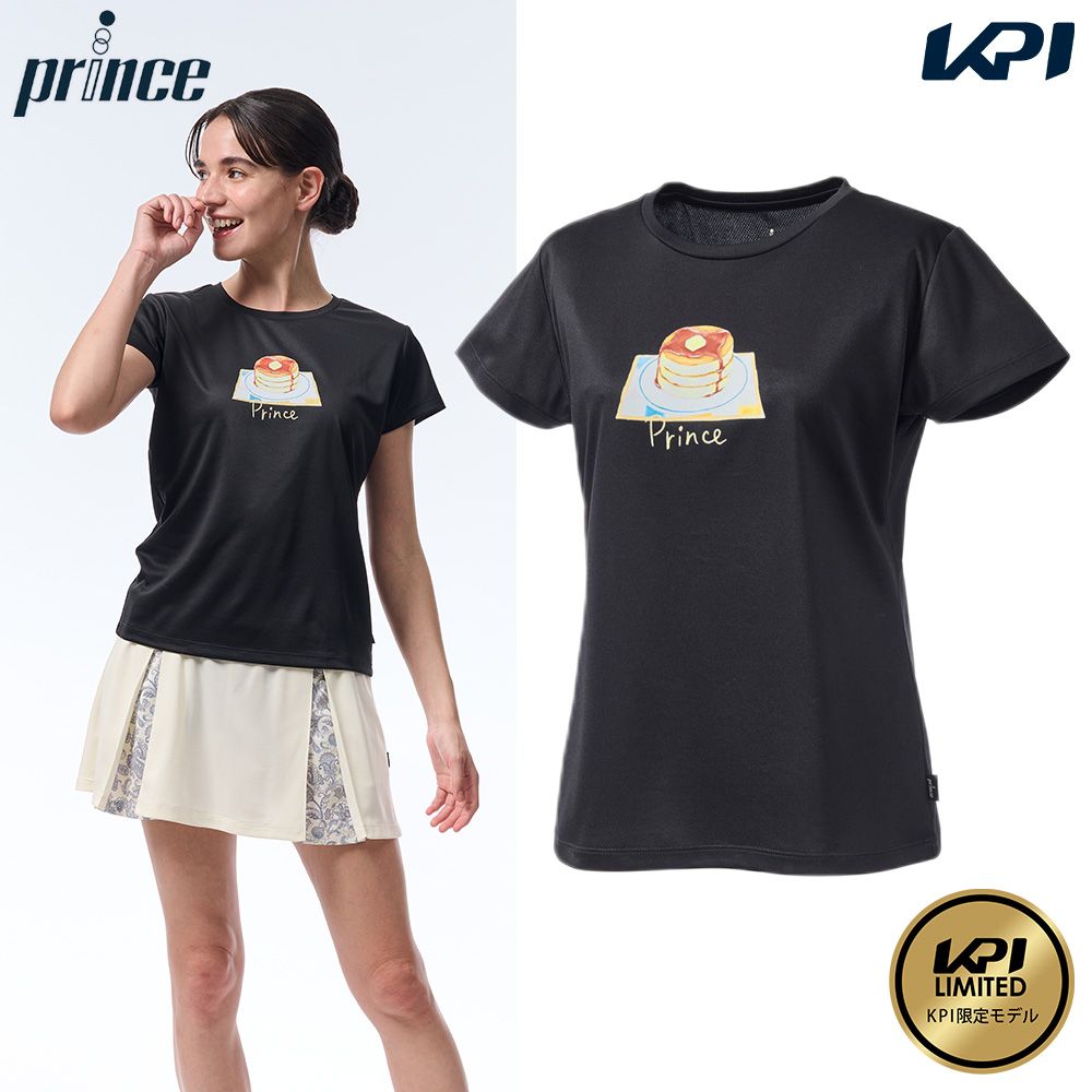 プリンス Prince テニスウェア レディース   Tシャツ KPI限定コラボモデル WF5088K 2025FW 7月上旬発売予定※予約