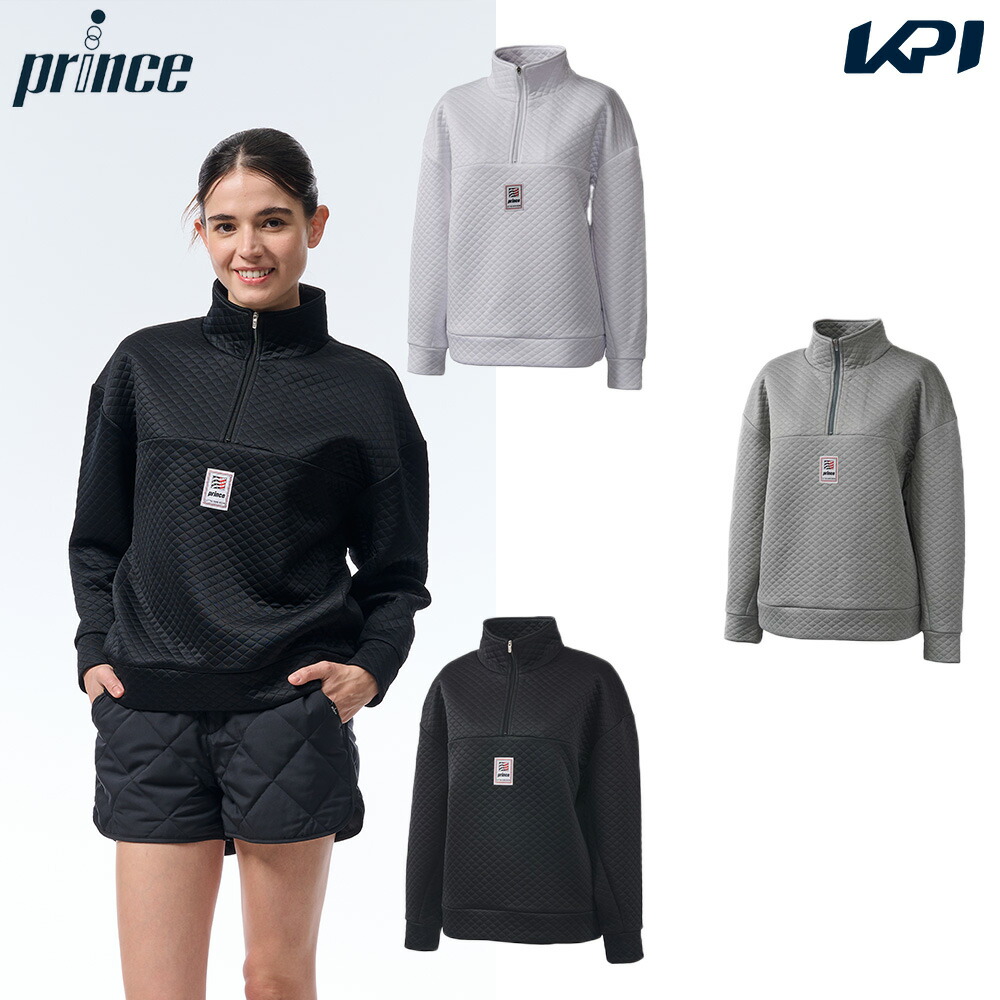プリンス Prince テニスウェア レディース   ハーフジップ WF5510 2025FW 9月下旬発売予定※予約
