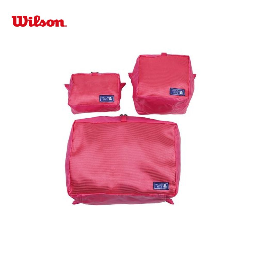 ウイルソン Wilson テニスバッグ・バドミントンバッグ・ケース  ONE BEAR TRAVEL BAG S/M/L PINK トラベルバッグ 3点セット WR8008302001