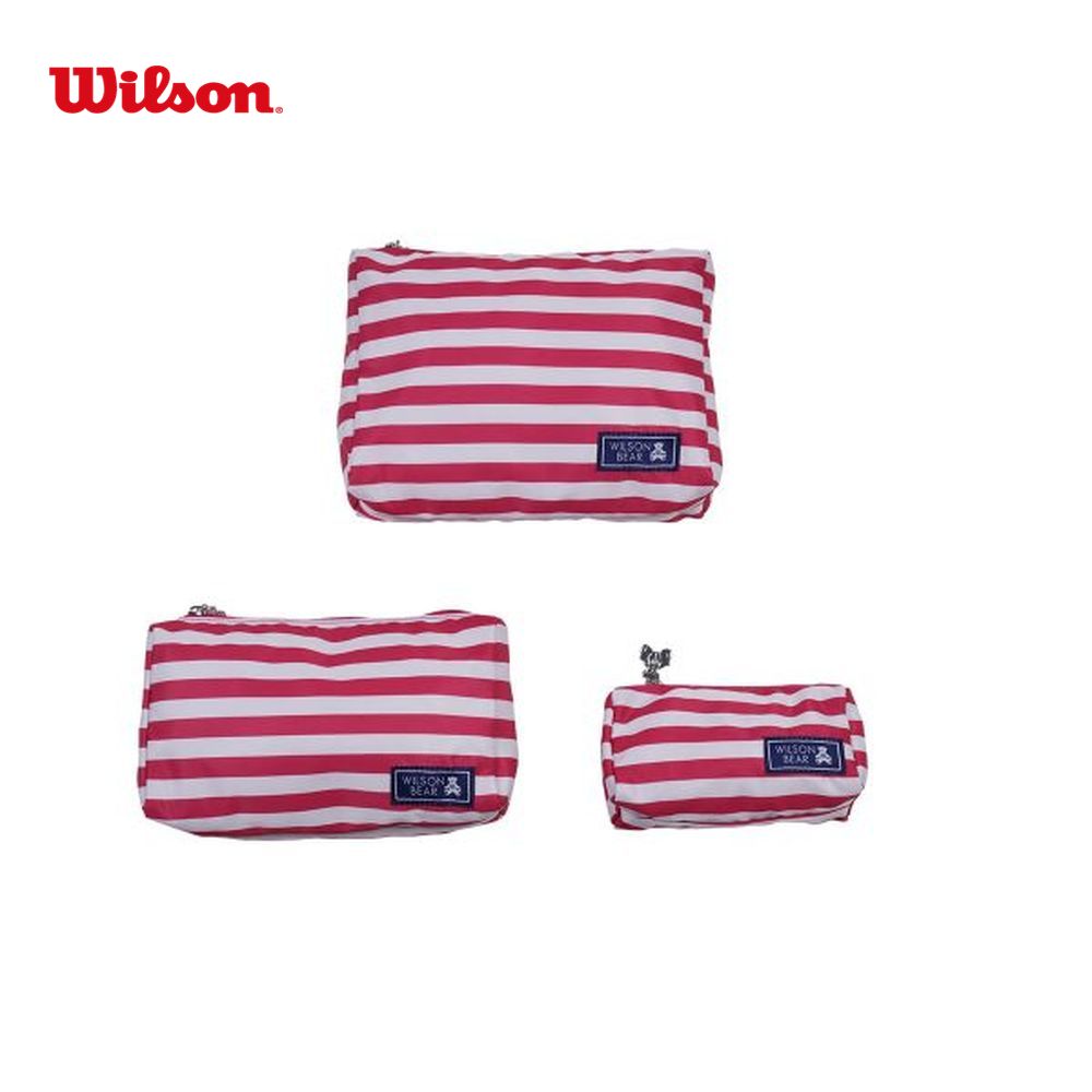 ウイルソン Wilson テニスバッグ・バドミントンバッグ・ケース  ONE BEAR COSMETIC BAG S/M/L PINK コスメティックバッグ コスメポーチ 3点セット WR8008402001