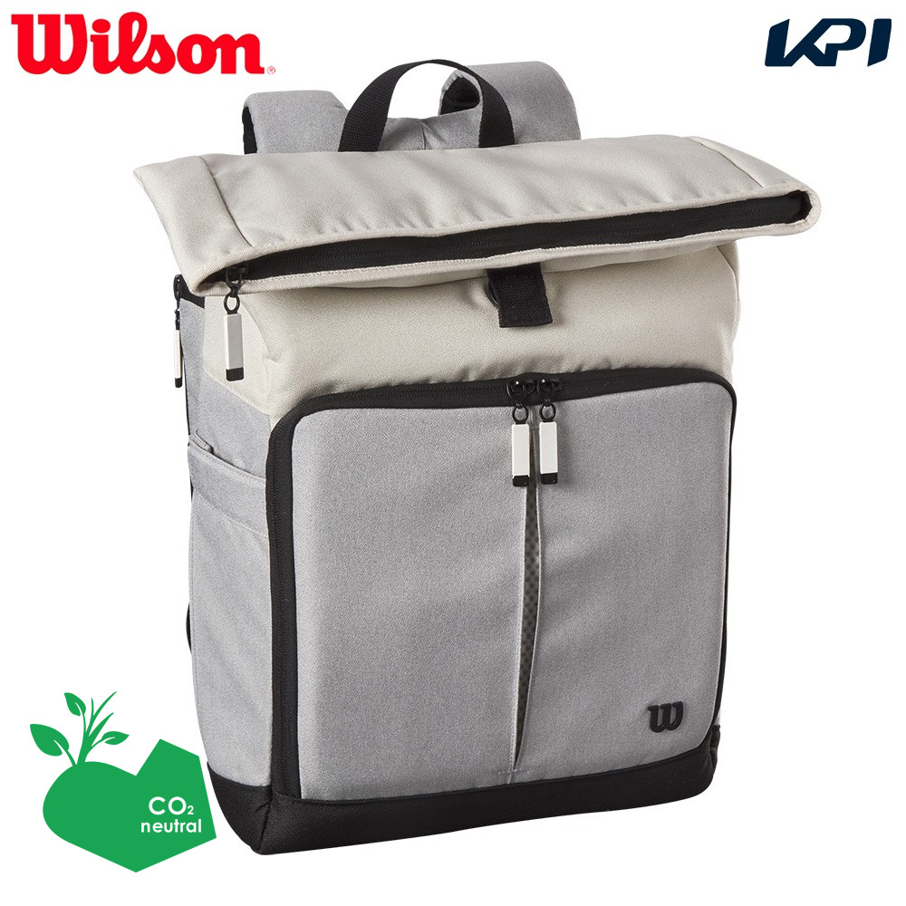 【SDGsプロジェクト】ウイルソン Wilson テニスバッグ・ケース  LIFESTYLE フォールドオーバー バックパック FOLDOVER BACKPACK GREY BLUE WR8023201001