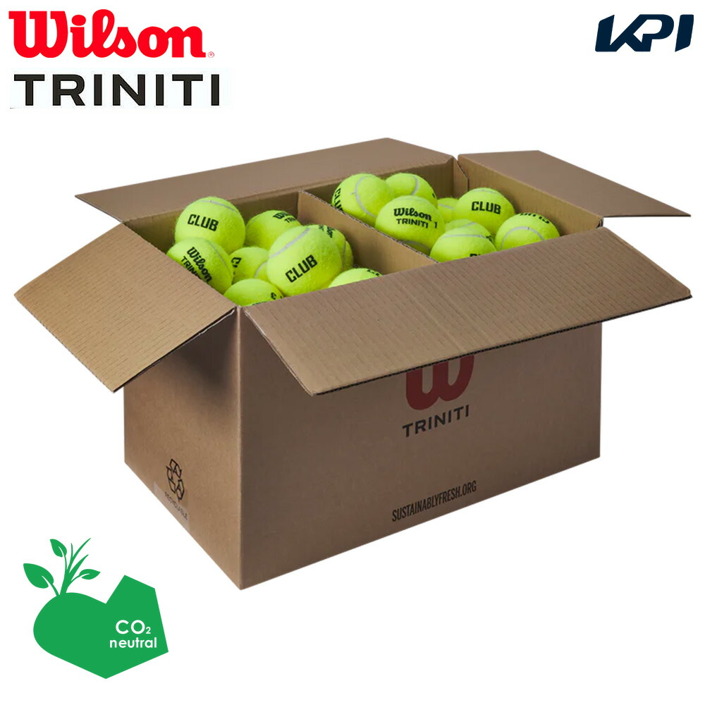 【SDGsプロジェクト】ウイルソン Wilson テニス 硬式テニスボール TRINITI CLUB TBALL トリニティ クラブ テニスボール 1箱（72球入） WR8201501001