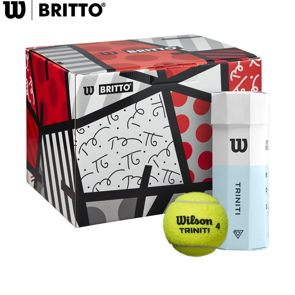 ウイルソン Wilson テニステニスボール  BRITTO TRINITIトリニティ ロメロ・ブリットモデル 3球入 1箱=12缶(36球) WR8204101001『即日出荷』