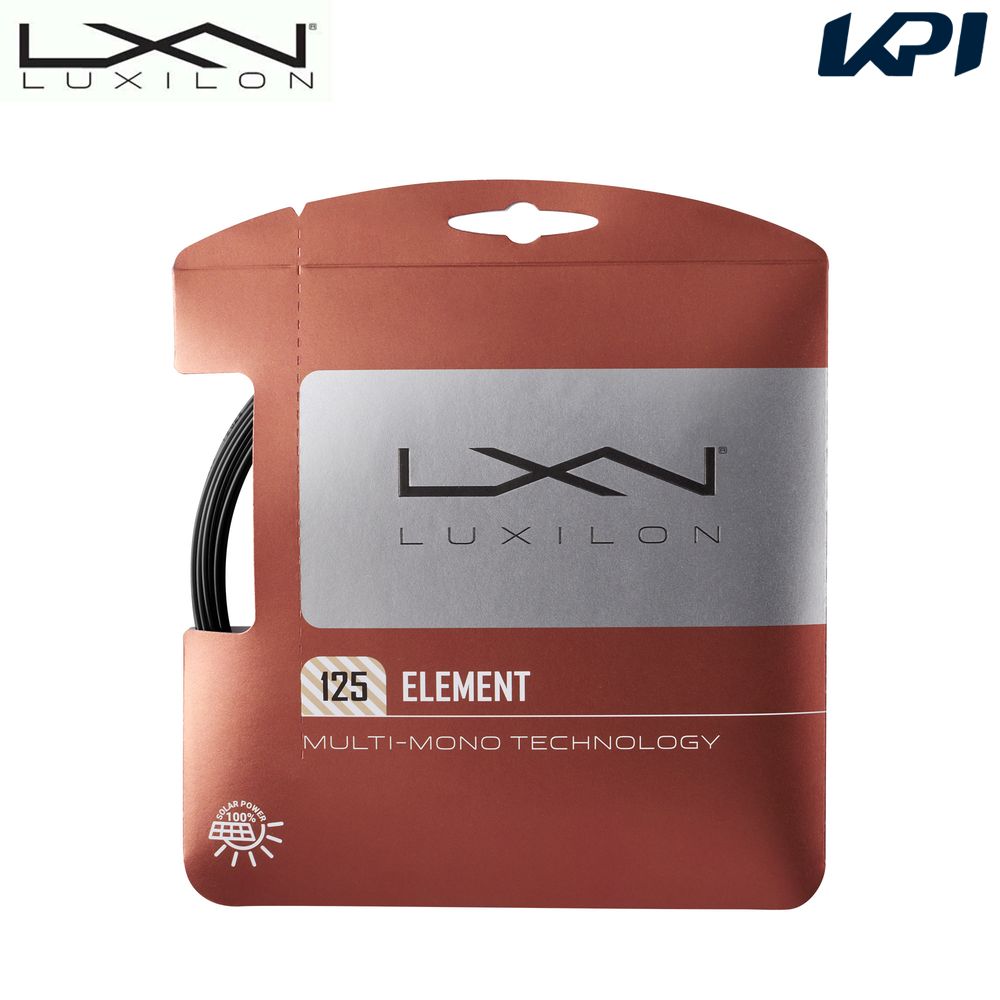 ルキシロン LUXILON テニスガット・ストリング    ELEMENT 125 BLACK エレメント 125 単張 ブラック WR8314001125