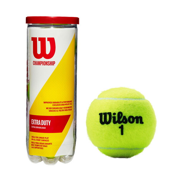 Wilson(ウイルソン)「CHAMPIONSHIP EXTRA DUTY（チャンピオンシップエクストラデューティー） 1箱（3球入×12缶=36球）  WRT100101」テニスボール KPI公式オンラインストア