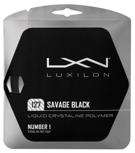 LUXILON(ルキシロン)「SAVAGE 127 （サベージ127）ブラック 200mロール WRZ902100」硬式テニスストリング（ガット）
