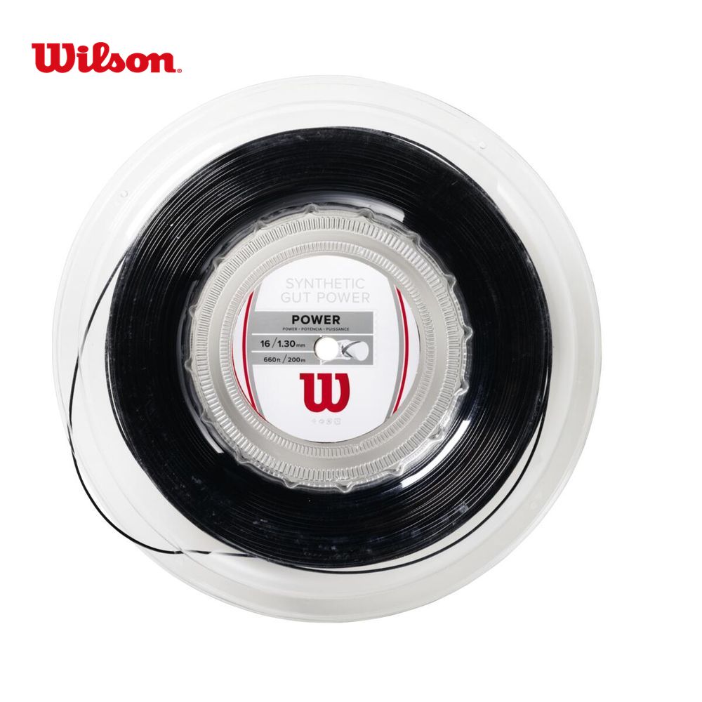 ウイルソン Wilson テニスガット・ストリング  SYNTHETIC GUT POWER 16 REEL BK シンセティックガット パワー 16 200mロール WRZ905200