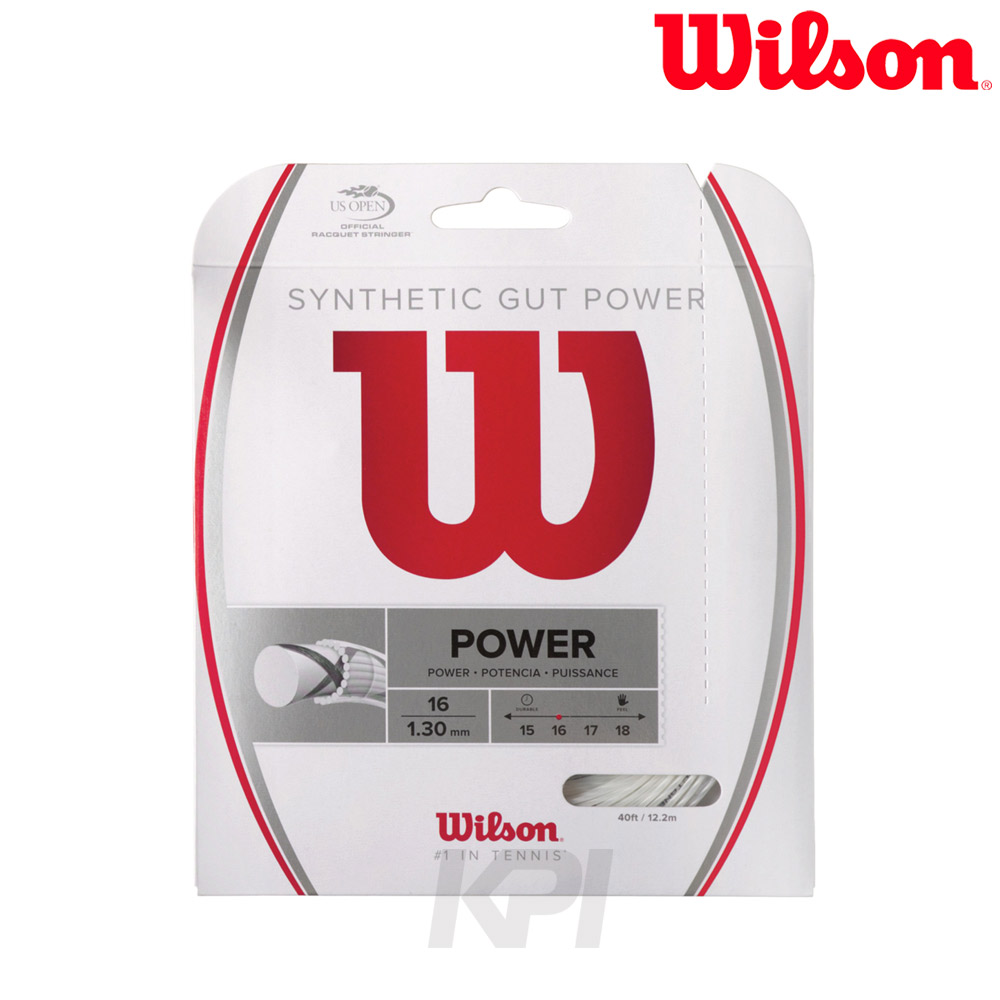 Wilson（ウイルソン）「SYNTHETIC GUT POWER 16（シンセティック・ガット・パワー16） WRZ945100」硬式テニスストリング（ガット）