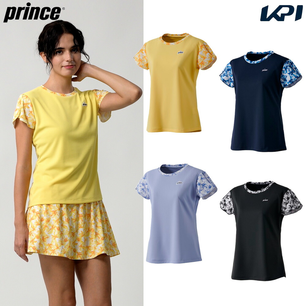プリンス Prince テニスウェア レディース   ゲームシャツ WS4057 2024SS