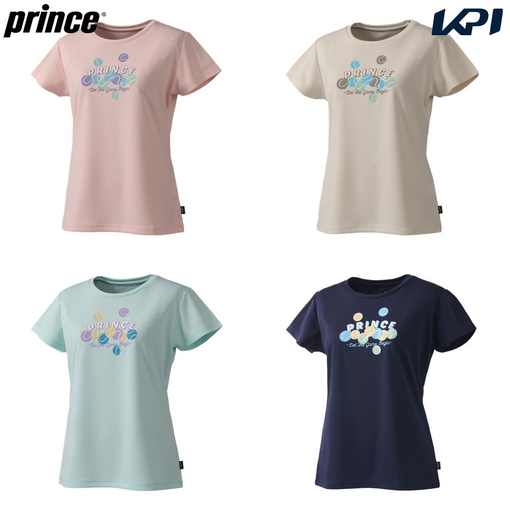 プリンス Prince テニスウェア レディース   Tシャツ WS5074 2025SS 4月下旬発売予定※予約