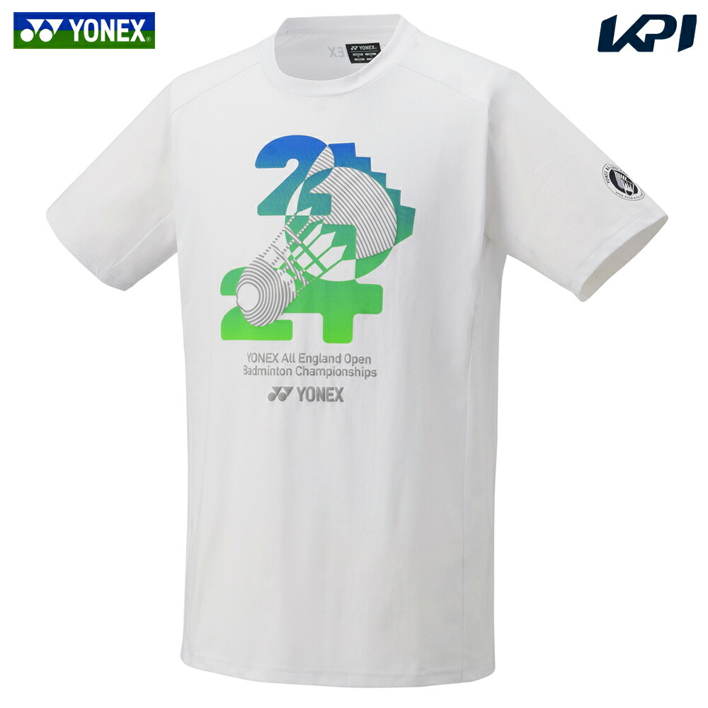 ヨネックス YONEX バドミントンウェア ユニセックス  全英選手権2024大会記念Tシャツ ユニドライＴシャツ ホワイト 受注会限定モデル YOB24001 2024SS