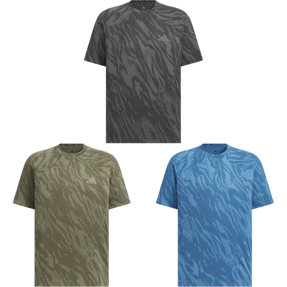 アディダス adidas ランニングウェア メンズ   テック エッセンシャルズ クール タッチ カモ AOP 半袖Tシャツ ZR856 2026SS